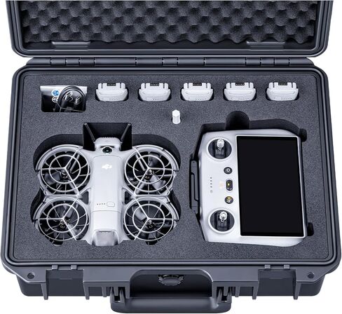 Lykus Titan N220 Waterproof Hard Case for DJI Neo 2 and RC2/RC-N3/N2 Controller, Support Up to 9 batteries [CASE ONLY] in Saudi Arabia