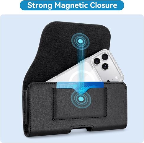 nuoku Cell Phone Holster for iPhone 17/16/15/14/13/12/11 Pro Max Series with Card Solt, Belt Clip Phone Case for Samsung Galaxy Series (Black) in Saudi Arabia