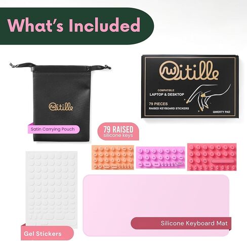 Keyboard Cover for Long Nails – Raised Silicone Keys with Removable Silicone Mat – Adapts to Laptop & Desktop Keyboards (PC & Mac) – Gift-Ready Design in Saudi Arabia