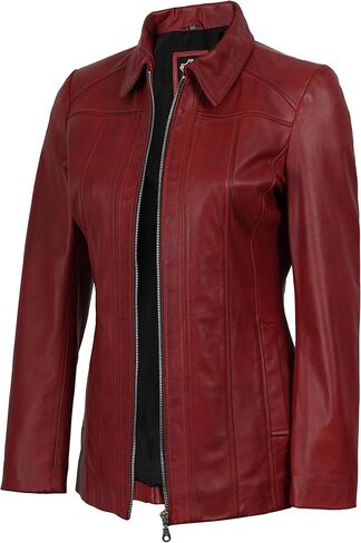Decrum Leather Jacket Women - Casual Coat Style Real Lambskin Leather Jackets for Women in Saudi Arabia