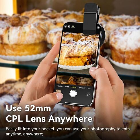 MIAO LAB فلتر استقطاب دائري 52 مم، زجاج رفيع للغاية مطلي بالنانو لهاتف iPhone 16/15/14 وSamsung Galaxy وGoogle Pixel وجميع الهواتف الذكية، مضاد للانعكاس، ألوان زاهية in Kuwait