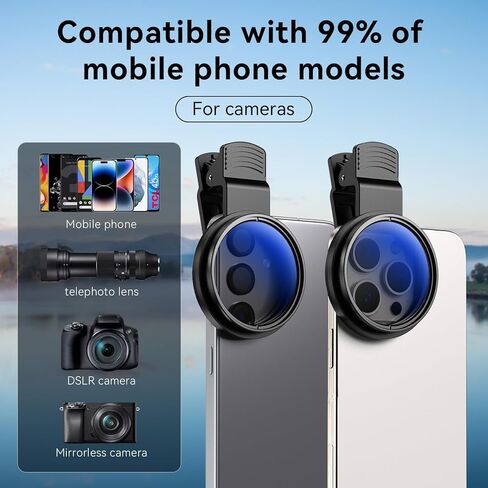 MIAO LAB فلتر استقطاب دائري 52 مم، زجاج رفيع للغاية مطلي بالنانو لهاتف iPhone 16/15/14 وSamsung Galaxy وGoogle Pixel وجميع الهواتف الذكية، مضاد للانعكاس، ألوان زاهية in Kuwait