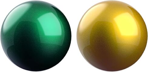 SANWA قطعتان من كرة التتبع البديلة مقاس 34 مم/1.34 بوصة لـ Logitech M575، M570، MX Ergo Plus، Kensington TB450، TB550، Profit Ergo، وغيرها من فئران كرة التتبع المتوافقة، أخضر لامع + ذهبي in Saudi Arabia
