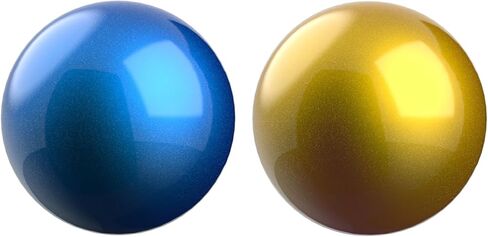 SANWA قطعتان من كرة التتبع البديلة مقاس 34 مم/1.34 بوصة لـ Logitech m575، m570، MX Ergo، Kensington TB450، TB550، Pro Fit Ergo، وماوس كرة التتبع المتوافق الآخر، أزرق لامع + ذهبي in Saudi Arabia