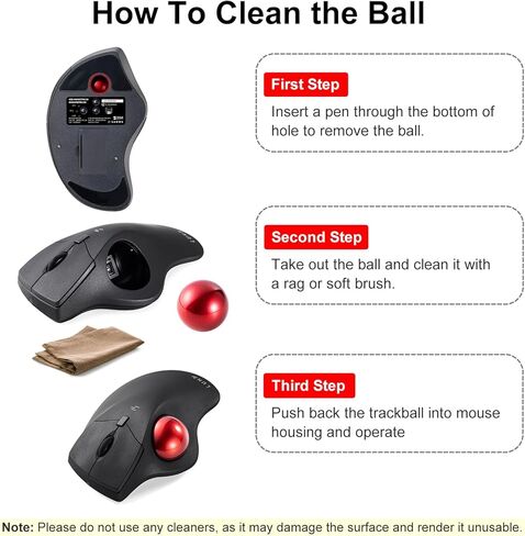 SANWA قطعتان من كرة التتبع البديلة مقاس 34 مم/1.34 بوصة لـ Logitech m575، m570، MX Ergo، Kensington TB450، TB550، Pro Fit Ergo، وماوس كرة التتبع المتوافق الآخر، أزرق لامع + ذهبي in Saudi Arabia