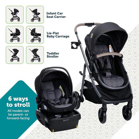 Safety 1st onBoard Slide 6-in-1 Infant Car Seat & Baby Stroller Travel System with SafetySlide Base, Rocky Point in Saudi Arabia