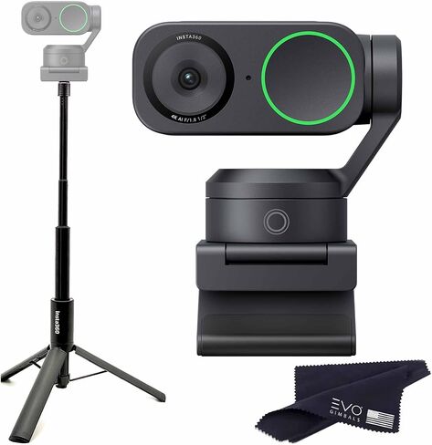 كاميرا ويب Insta360 Link 2 PRO- PTZ 4K لأجهزة الكمبيوتر/Mac 1/1.3 بوصة، مستشعر تتبع الذكاء الاصطناعي، التحكم في الإيماءات، HDR، ميكروفونات إلغاء الضوضاء الاتجاهية، البث المباشر، الألعاب، كاميرا فيديو تعمل مع التكبير، الفرق، Twitch in Saudi Arabia