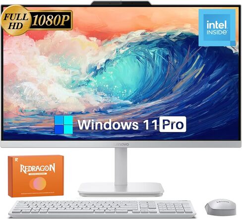 كمبيوتر مكتبي الكل في واحد من لينوفو A100 للمكتب المنزلي، شاشة IPS FHD مقاس 23.8 بوصة، معالج Intel N100، ذاكرة الوصول العشوائي 16 جيجابايت، SSD 512 جيجابايت، رسومات Intel UHD، لوحة مفاتيح وماوس سلكية، نظام التشغيل Windows 11 Pro، ملحقات in Kuwait