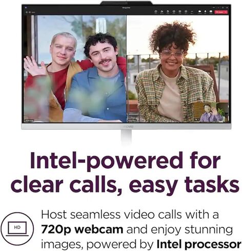 Lenovo A100 All in One Desktop Computer for Home Office, 23.8 Inch IPS FHD Display, Intel N100 Processor, 16 GB RAM, 512 GB SSD, Intel UHD Graphics, Wired Keyboard & Mouse, Windows 11 Pro, Accessories in Saudi Arabia