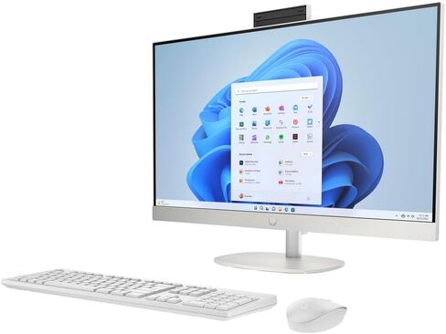 كمبيوتر مكتبي HP الكل في واحد مقاس 27 بوصة، شاشة لمس FHD، AMD Ryzen 5 7520U، ذاكرة الوصول العشوائي 16 جيجابايت، 1 تيرابايت SSD، رسومات AMD Radeon، مكبر صوت مدمج، Windows 11 Pro in Saudi Arabia