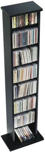 Hawthorne Collections 51" Slim CD DVD Wall Media Storage Rack in Black in Saudi Arabia