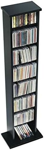 Hawthorne Collections 51" Slim CD DVD Wall Media Storage Rack in Black in Saudi Arabia