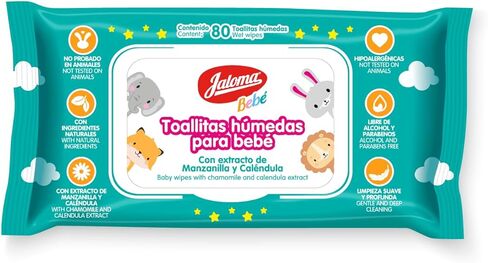 مناديل مبللة للأطفال من جالوما، بخلاصة البابونج والآذريون، لا تسبب الحساسية وخالية من البارابين، 3 عبوات، 80 قطعة لكل منها in Kuwait