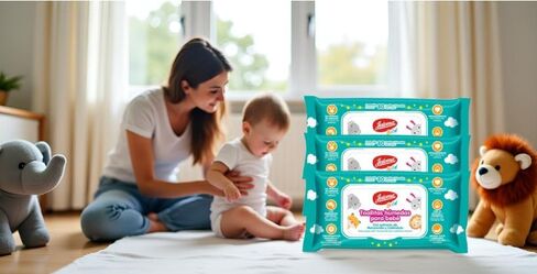 مناديل مبللة للأطفال من جالوما، بخلاصة البابونج والآذريون، لا تسبب الحساسية وخالية من البارابين، 3 عبوات، 80 قطعة لكل منها in Kuwait