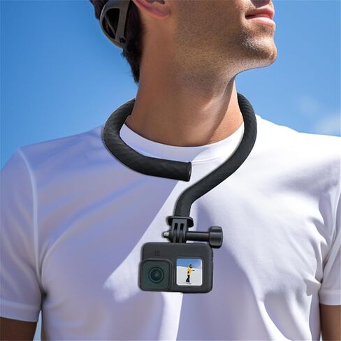 Monkey Tail Mount for Insta360 X5 X4 X3/GO 3S/Ace Pro 2/ONE X2, Camera Clamp Neck Selfie Stick Flexible Mount Bicycle Clip Compatible with DJI OSMO 360/Action 6/Action 5 Pro/Pocket 3 Accessories in Kuwait