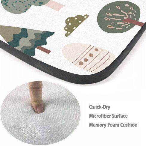 Soft Kids Play Area Rugs 3D Home Seamless Trendy Forest Texture Abstract Hand Drawn Tree Plush Rugs Non Slip Shaggy Carpets for Kids' Bedroom Classroom Playroom Nursery Décor in Saudi Arabia
