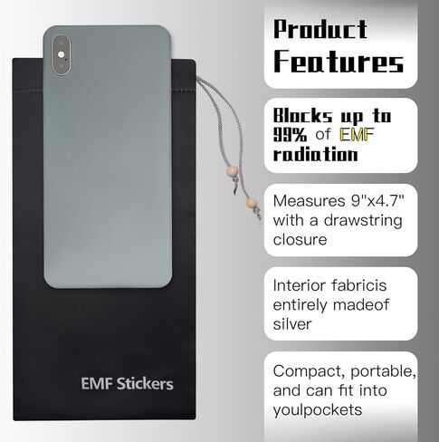 حقائب فاراداي EMF درع حماية مانع للهاتف الخلوي وحقيبة الهاتف الذكي وحقيبة حجب الإشارة لـ 5G RFID في الجيب (أسود، قطعة واحدة) ZcarpetH in Kuwait