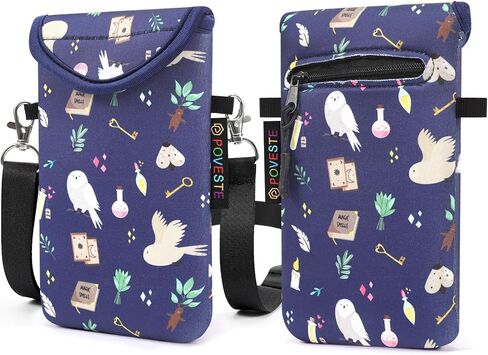 POVESTE النيوبرين حقيبة الهاتف الخليوي كم الحقيبة مع الحبل حزام Crossbody للنساء، وإغلاق رفرف حقيبة الهاتف الخليوي آمنة مع جيب للبطاقات والنقود. (حديقة على حد سواء) in Kuwait