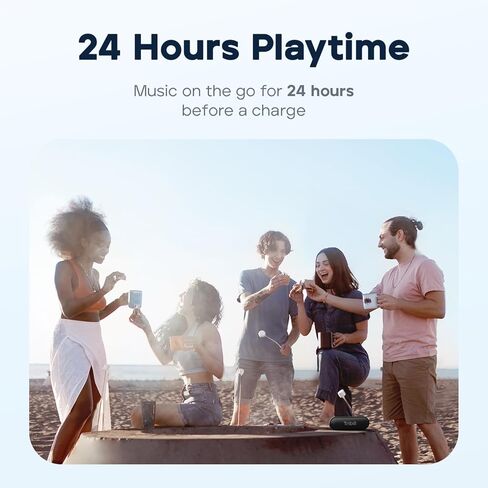 مكبر صوت بلوتوث Tribit XSound Go، مكبر صوت لاسلكي محمول بقدرة 16 وات مع صوت عالٍ، وقت تشغيل 24 ساعة، مقاوم للماء IPX7، EQ مخصص، XBass، BT5.3، اقتران TWS، نوع C، خارجي/منزل/سفر/شاطئ/دش (أسود) in Saudi Arabia