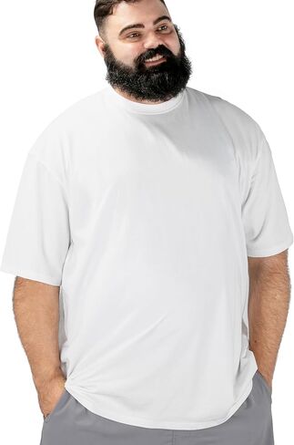 BRISIRA Big and Tall Shirts for Men Undershirts 3-Pack Lightweight Casual Tee Breathable Soft Short Sleeve T-Shirts Crew Neck in Saudi Arabia