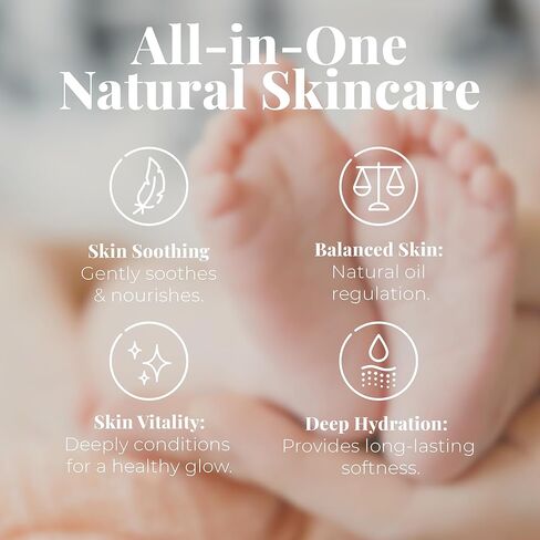 بلسم أملو بيبي بوم - كريم عضوي لمنطقة الحفاضات للبشرة الحساسة والمعرضة للطفح الجلدي - خالي من البترول والعطور - بلسم ترطيب لطيف - 4 أونصة in Kuwait