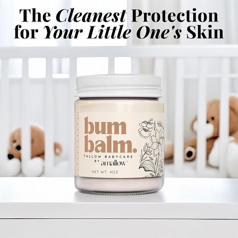 بلسم أملو بيبي بوم - كريم عضوي لمنطقة الحفاضات للبشرة الحساسة والمعرضة للطفح الجلدي - خالي من البترول والعطور - بلسم ترطيب لطيف - 4 أونصة in Kuwait