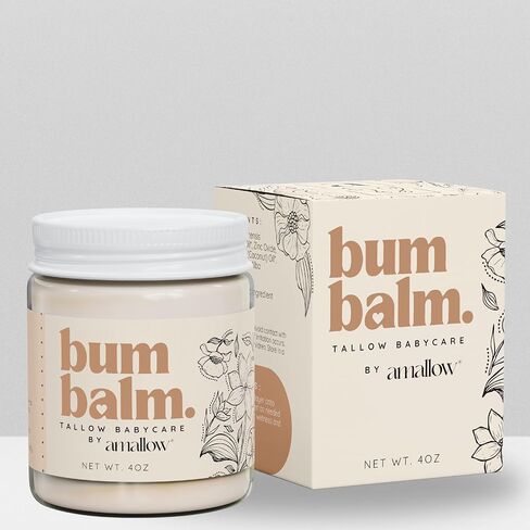 بلسم أملو بيبي بوم - كريم عضوي لمنطقة الحفاضات للبشرة الحساسة والمعرضة للطفح الجلدي - خالي من البترول والعطور - بلسم ترطيب لطيف - 4 أونصة in Kuwait
