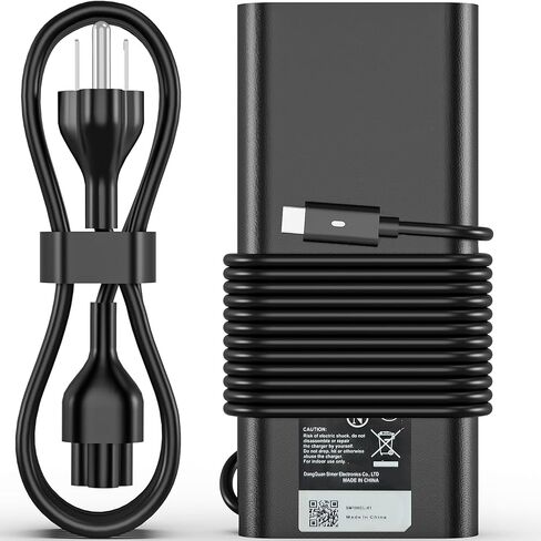 بديل شاحن الكمبيوتر المحمول USB C بقدرة 90 وات جديد لجهاز Dell XPS 13، Precision 3540، Latitude 3400,3500، 5289,5400,5280,5480,5300 2in1,7400 2in1,7300,7390 2in1,7200 2in1,0TDK33,022TH3,LA90PM170 نوع C سلك الطاقة in Kuwait