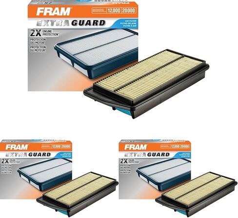 FRAM Extra Guard CA10578 فلتر هواء المحرك البديل لـ Select 2007-2012 Acura RDX (2.3L)، يوفر ما يصل إلى 12 شهرًا أو 12000 ميل حماية الفلتر in Saudi Arabia