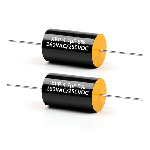 2pcs 250V 4.7uF Polypropylene Film Audio Crossover Capacitor | Non-polarized, for car tweeter speaker, audio frequency divider filtering in Saudi Arabia