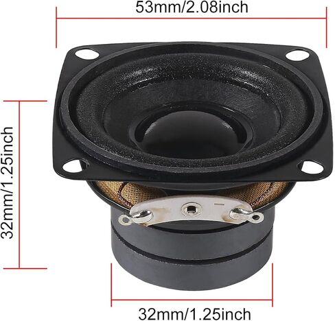 2PCS 2" 8Ohm 10W DIY Small Full Range Audio Speaker Stereo Woofer Loudspeaker for Arduino and DIY Speaker in Saudi Arabia