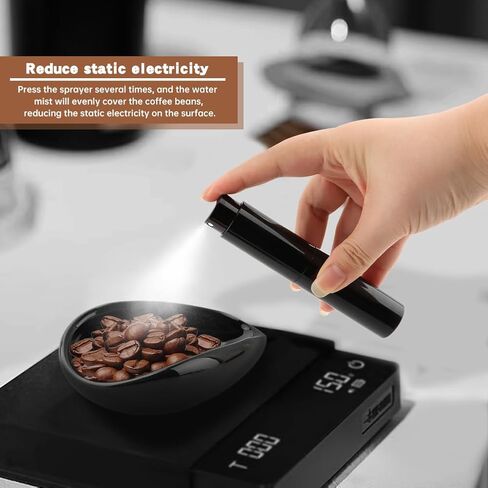 Coffee Bean Dosing Cup and Spray Bottle Set, Ceramic Espresso Dosing Cup Measuring Tray for Coffee Beans and Tea, Espresso Accessories in Kuwait
