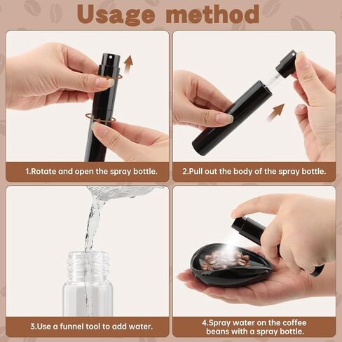 Coffee Bean Dosing Cup and Spray Bottle Set, Ceramic Espresso Dosing Cup Measuring Tray for Coffee Beans and Tea, Espresso Accessories in Kuwait