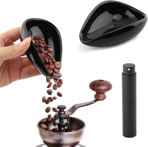 Coffee Bean Dosing Cup and Spray Bottle Set, Ceramic Espresso Dosing Cup Measuring Tray for Coffee Beans and Tea, Espresso Accessories in Kuwait