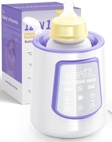 Fast Baby Bottle Warmer for Breastmilk, Smart 12 in 1 Breast Milk Warmer for Baby Essentials with Timer Temperature Control, Sterili-zing, Water Bath Technology, Baby Warmer for All Bottles Food Jars in Saudi Arabia