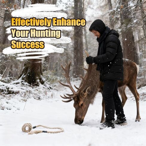 Deer Scrape Rope 30 Inch Hemp with 10ft Pre-Attached Ropes, High-Absorbency Long-Lasting Hunting Gear Accessories for Hunter Gifts in Kuwait