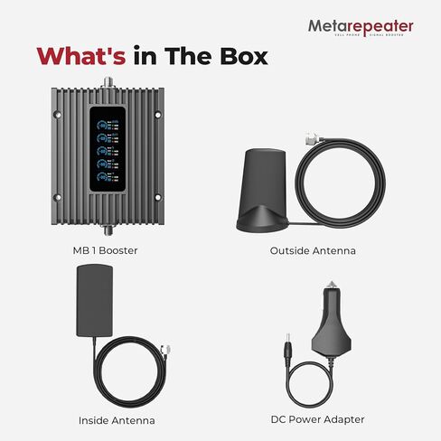 Cell Phone Booster for Car, SUV, Van,|LCD Display Vehicle Cell Phone Signal Booster,Boost 5G & 4G LTE for All U.S. Carriers -Verizon, AT&T, T-Mobile & More,FCC Approved in Kuwait