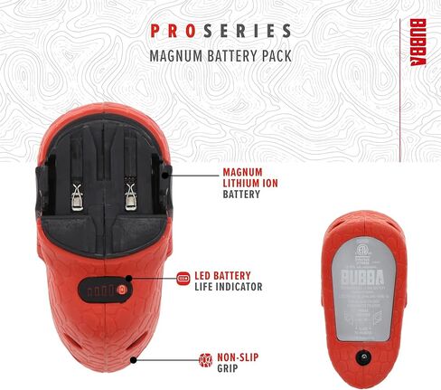 حزمة BUBBA Magnum Lithium Ion Pack - بطارية إضافية أو بديلة لسكين فيليه كهربائي - سعة أكبر بنسبة 50% in Kuwait