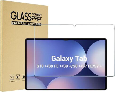 واقي شاشة ProCase مكون من قطعتين لجهاز Galaxy Tab S10 Plus 2024/Tab S9 FE Plus/S9 Plus/S8 Plus/S7 FE/S7 Plus 12.4 بوصة 2023، واقي غشاء شفاف عالي الدقة من الزجاج المقوى للكمبيوتر اللوحي SM-X820/X610/X810/X800/T730/T970 in Kuwait