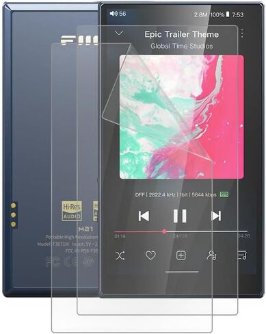 واقي شاشة مشغل MP3 FiiO M21، [عبوتان] طبقة TPU ناعمة وشفافة عالية الدقة [مضادة لبصمات الأصابع] [مضادة للخدش] [خالية من الفقاعات] [صديقة للحافظة] متوافقة مع مشغل الموسيقى FiiO M21 MP3 (4.7 بوصة) in Kuwait