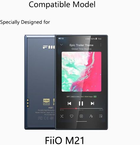 واقي شاشة مشغل MP3 FiiO M21، [عبوتان] طبقة TPU ناعمة وشفافة عالية الدقة [مضادة لبصمات الأصابع] [مضادة للخدش] [خالية من الفقاعات] [صديقة للحافظة] متوافقة مع مشغل الموسيقى FiiO M21 MP3 (4.7 بوصة) in Kuwait