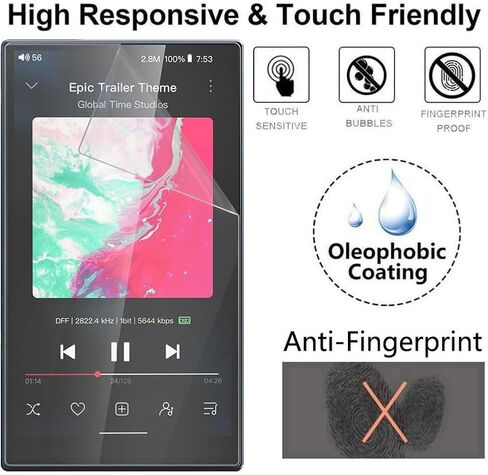 واقي شاشة مشغل MP3 FiiO M21، [عبوتان] طبقة TPU ناعمة وشفافة عالية الدقة [مضادة لبصمات الأصابع] [مضادة للخدش] [خالية من الفقاعات] [صديقة للحافظة] متوافقة مع مشغل الموسيقى FiiO M21 MP3 (4.7 بوصة) in Kuwait