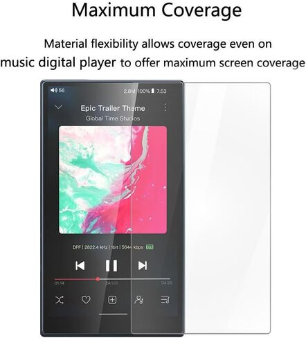 واقي شاشة مشغل MP3 FiiO M21، [عبوتان] طبقة TPU ناعمة وشفافة عالية الدقة [مضادة لبصمات الأصابع] [مضادة للخدش] [خالية من الفقاعات] [صديقة للحافظة] متوافقة مع مشغل الموسيقى FiiO M21 MP3 (4.7 بوصة) in Kuwait
