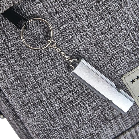 2 Pcs Whistles Emergency, High Pitch Double Tubes Whistle with Keychain, Sliver in Saudi Arabia