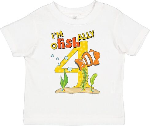 تي شيرت للأطفال الصغار من Inktastic I'm O-Fish-Ally 4 Cute Clownfish لعيد الميلاد الرابع in Kuwait