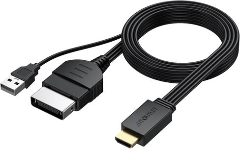 محول AUTOUTLET HDMI لـ Sega Dreamcast، كابل محول HD مع مفتاح نسبة العرض إلى الارتفاع 4:3/16:9 in Kuwait
