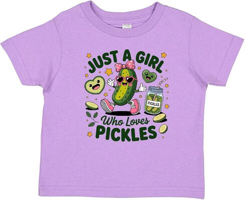inktastic Just a Girl Who Loves Pickles Toddler T-Shirt in Saudi Arabia