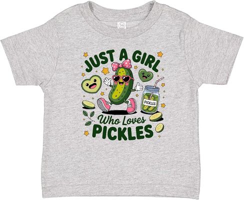inktastic Just a Girl Who Loves Pickles Toddler T-Shirt in Saudi Arabia