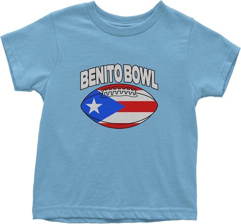 Benito Bowl Puerto Rico Football Toddler T-Shirt, Soft Cotton in Saudi Arabia