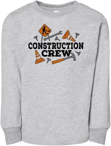 Construction Crew Toddler Kids Long Sleeve T-Shirt in Saudi Arabia